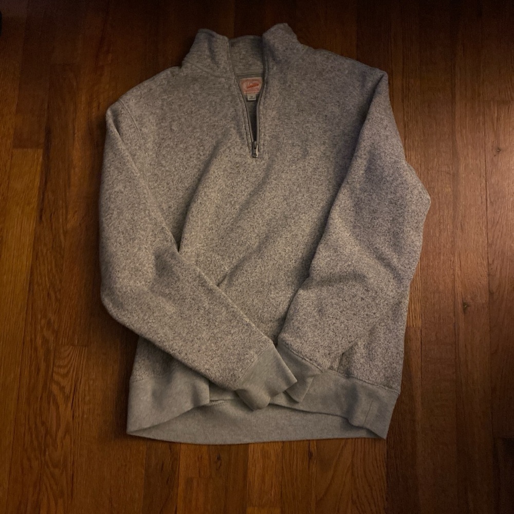 Cozy Gray Quarter-Zip Pullover